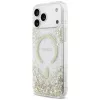 Capa Guess Resin Bottom Glitter MagSafe para iPhone 18 Pro Max / 17 Pro Max, dourado