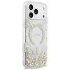 Capa Guess Resin Bottom Glitter MagSafe para iPhone 18 Pro Max / 17 Pro Max, dourado