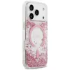 Capa Guess Resin Bottom Glitter MagSafe para Apple iPhone 18 Pro / 17 Pro, rosa