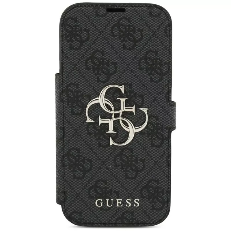 Capa Guess Book 4G Metal Logo para iPhone 18 Pro / 17 Pro - preto