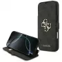 Capa Guess Book 4G Metal Logo para iPhone 18 Pro Max / 17 Pro Max, preto