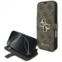 Capa Guess Book 4G Metal Logo para Apple iPhone 18 Pro / 17 Pro – castanho