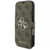 Capa Guess Book 4G Metal Logo para Apple iPhone 18 Pro / 17 Pro – castanho