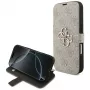 Capa tipo carteira Guess Book 4G Metal Logo para iPhone 16 Pro / 17 Pro - rosa