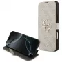Capa tipo carteira GUESS Book 4G Metal Logo para iPhone 18 Pro Max / 17 Pro Max - rosa