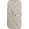 Capa tipo carteira GUESS Book 4G Metal Logo para iPhone 18 Pro Max / 17 Pro Max - rosa