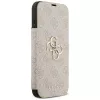Capa tipo carteira GUESS Book 4G Metal Logo para iPhone 18 Pro Max / 17 Pro Max - rosa