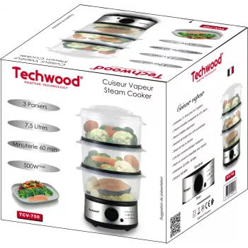 Panela a vapor Techwood TCV-750 de 7.5 L (TCV-750)