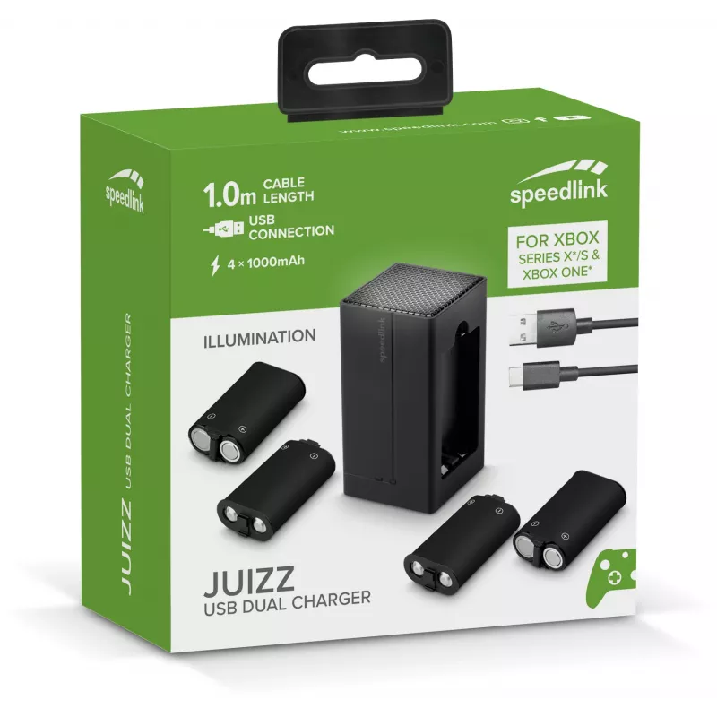 Speedlink Juizz carregador USB duplo para Xbox (SL-260003-BK)