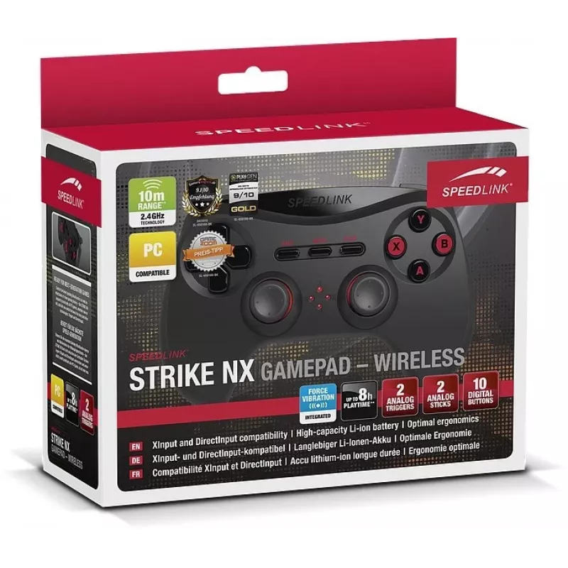 Speedlink Strike NX comando sem fios para PC/PS3, preto (SL-650100-BK-01)