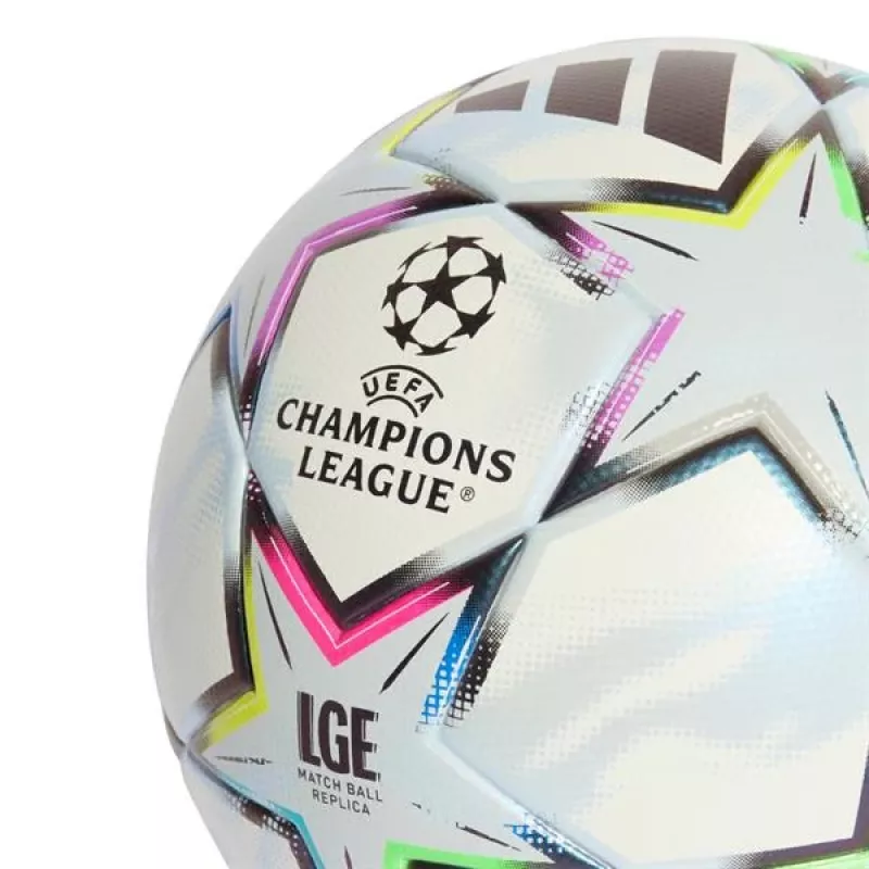 adidas UCL League 26/27 League Stage Box Bola de futebol tamanho 5 branco azul rosa verde KE9771