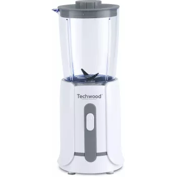 Batedeira de mesa Techwood TBL-201 1,5L, 300W, lâminas de aço inoxidável, trituração de gelo, branco