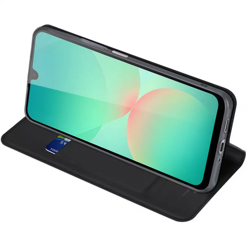 Nevox Vario Series capa com carteira para Samsung Galaxy A27 5G – capa carteira em pele PU preta com compartimentos para cartões, porta-notas e função de suporte