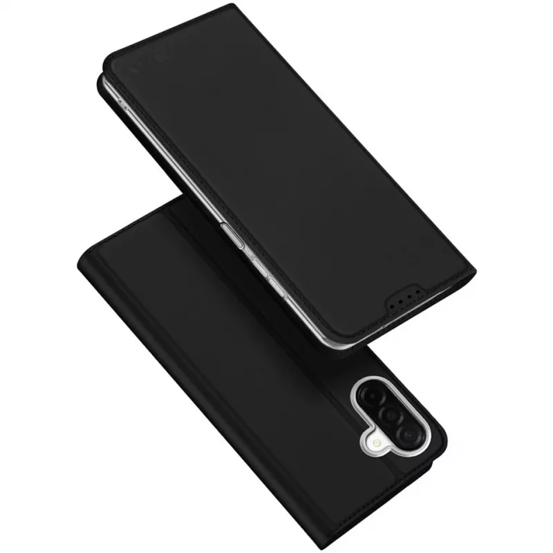 Nevox Vario Series capa com carteira para Samsung Galaxy A27 5G – capa carteira em pele PU preta com compartimentos para cartões, porta-notas e função de suporte