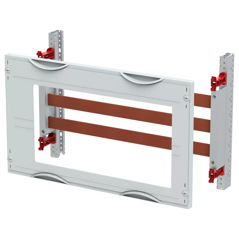 Conjunto de módulo de barramento coletor Striebel & John MBR202 60mm para sistemas de 3/4 polos, 690V AC, IP20, cinzento-claro