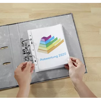Capas de arquivo LANDS 100 capas de documentos A4 cristal transparente superfície lisa