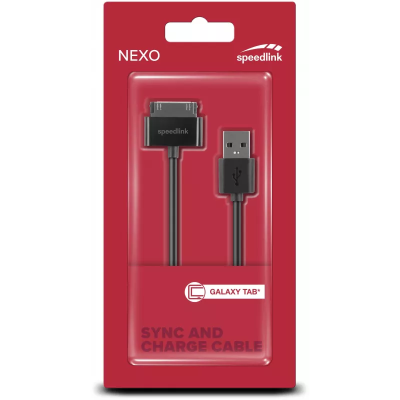 Speedlink Nexo cabo de sincronização e carregamento para Samsung Galaxy Tab (SL-7503-BK)