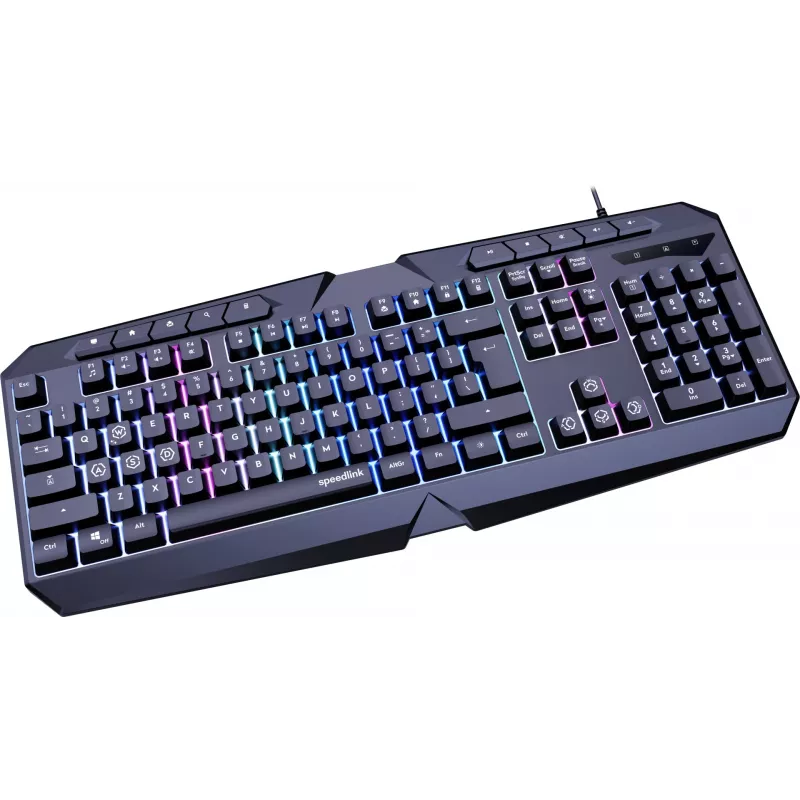 Speedlink Ludicium RGB Rainbow teclado, disposição US (SL-670004-BK-US)