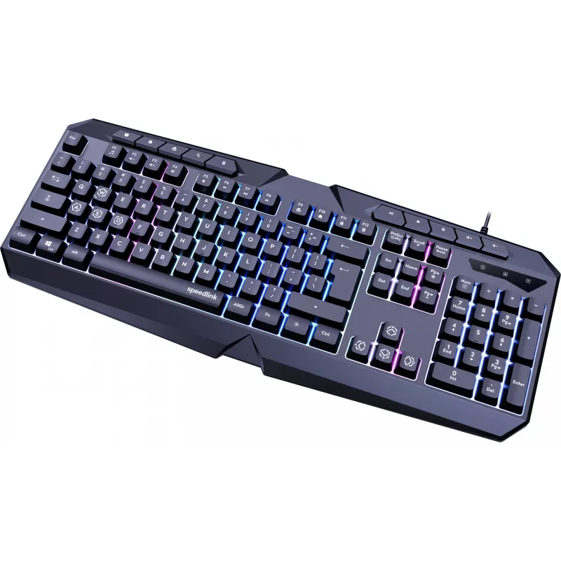 Speedlink Ludicium RGB Rainbow teclado, disposição US (SL-670004-BK-US)