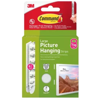 3M Command tiras adesivas, grandes, 4 un., brancas (7100336547)