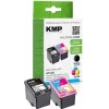 KMP 1741.400500 MultiPack tinteiros preto e três cores compatíveis com HP 62XL (C2P05AE/C2P07AE) - pack de 2