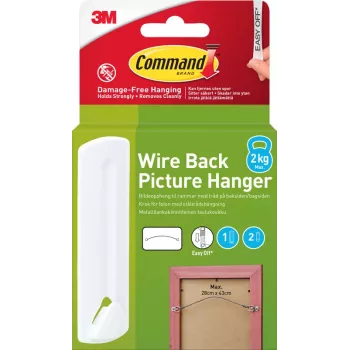 3M Command suporte para quadros com suspensão por fio, 1 gancho + 2 tiras, branco (7100337033)