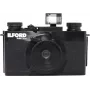 Câmara fotográfica compacta ILFORD PIXIE 35mm – prateado/preto, flash incorporado, autofoco