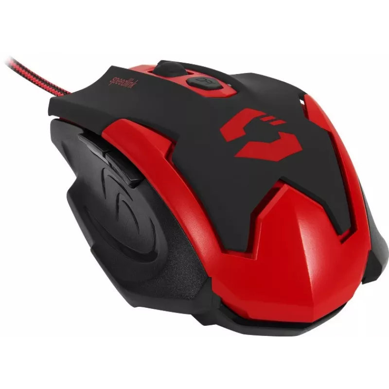Speedlink Xito rato com fios para jogos, 5 botões, 3200 DPI (SL-680009-BKRD)
