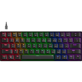 Speedlink Atmos RGB Rainbow teclado, disposição US (SL-670015-BK-US)