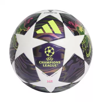 Bola de futebol Adidas UCL 25/26 Street Ball tamanho 5 – branco/roxo (JX9088)