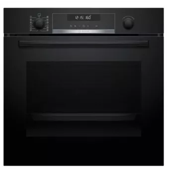 BOSCH Serie 6 Forno de encastrar com AirFry, 71L, autolimpeza por pirólise, preto (HBG578EB3)