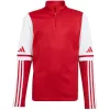 adidas Squadra 25 Camisola de treino de criança manga comprida com fecho de quarto de volta vermelho JD3026 116cm