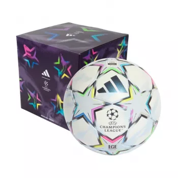 Bola de futebol adidas UCL League 26/27 League Stage Box tamanho 4 branca/azul/rosa/verde KE9771