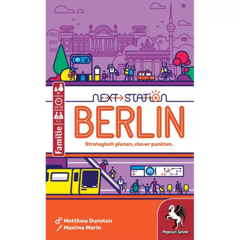 PEGASUS Next Station Berlin – jogo de tabuleiro roll-and-write (edição alemã)