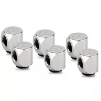 Junta rotativa Thermal Grizzly DeltaMate 90° G1/4 polegadas níquel brilhante – pack de 6