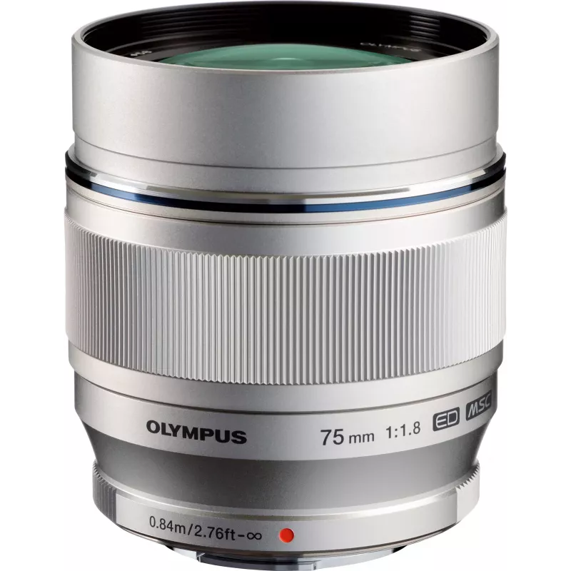 OM System M.Zuiko Digital ED 75mm f/1.8 objetiva, prateada (V311040SW000)