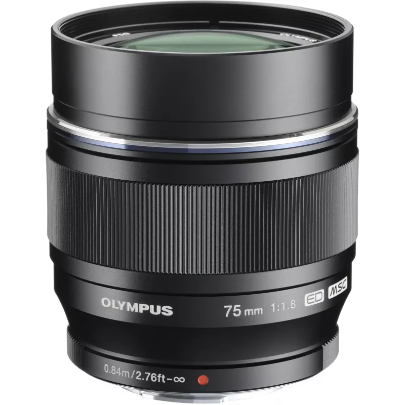 OM System M.Zuiko Digital ED 75mm f/1.8 objetiva, preta (V311040BW000)