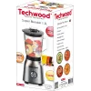Batedeira de mesa Techwood TBLI-1250 1200 W 1,5 L jarro de vidro preto/prateado
