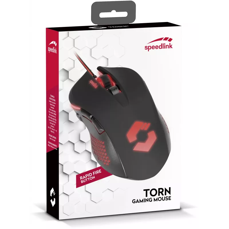 Speedlink Torn rato para jogos, preto (SL-680008-BKBK)
