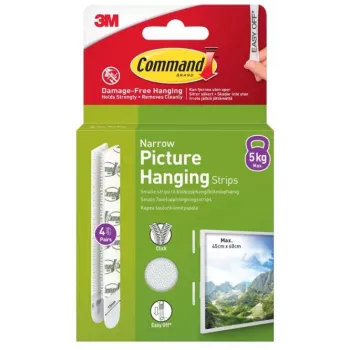 3M Command Tiras adesivas estreitas, 4 un., branco (7100337191)