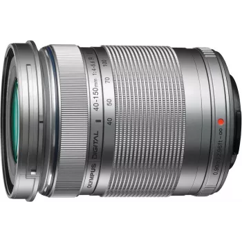 Objetiva OM System M.Zuiko Digital ED 40-150mm f/4-5.6 R, Micro Quatro Terços, prateada (V315030SW001)