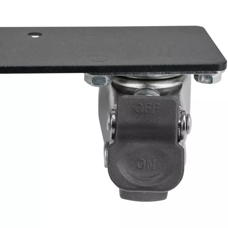 Conjunto de rodízios giratórios SilverStone SST-RAC-SRW-002 (2 rodas, preto, rotação 360°, travão Total Lock)