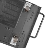 Conjunto de rodízios giratórios SilverStone SST-RAC-SRW-002 (2 rodas, preto, rotação 360°, travão Total Lock)