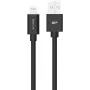 Cabo de carregamento e dados Silicon Power Boost Link PVC LK15AL, USB-A para Lightning, certificado MFi, 1 m, até 12 W, preto