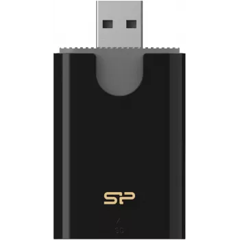 Silicon Power Combo Leitor de cartões SD/microSD, USB 3.2 Gen 1 Type-A, Preto (SPU3AT5REDEL300K)