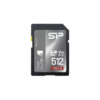Cartão de memória Silicon Power 512GB SDXC UHS-II V60 - 280MB/s leitura, 150MB/s escrita