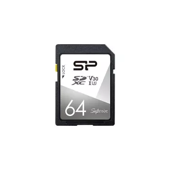 Cartão de memória Silicon Power 64GB SDXC UHS-I U3 V30 - 100 MB/s leitura, 80 MB/s escrita, vídeo 4K