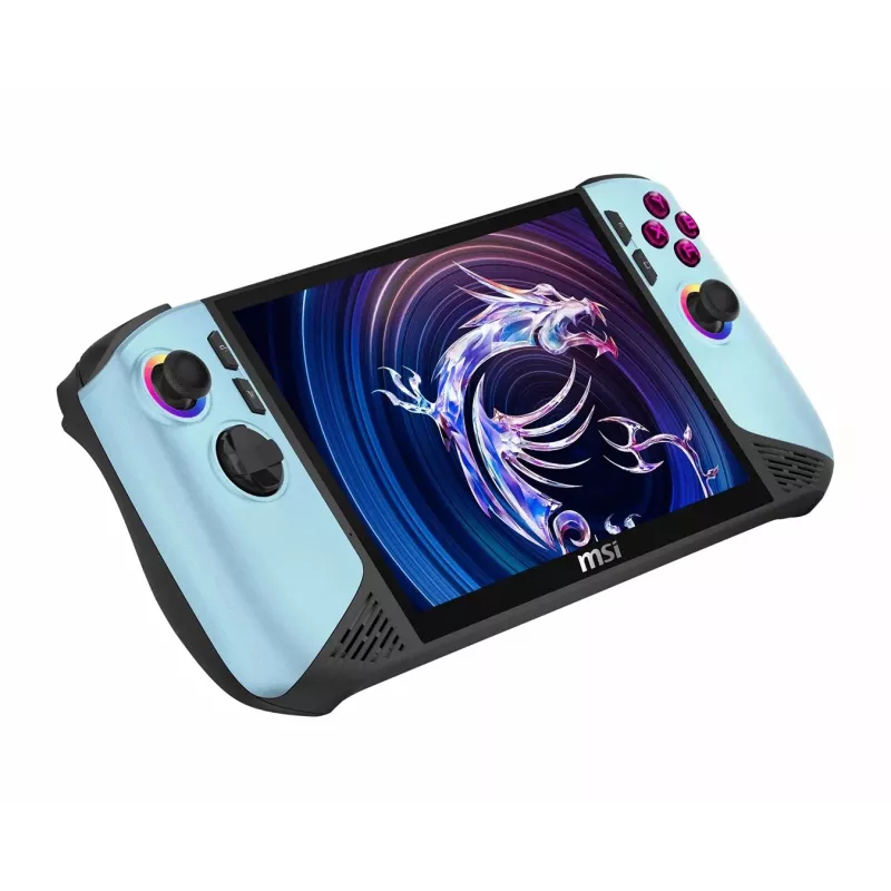 PC de gaming portátil MSI Claw 8 AI+ A2VM Glacier Blue Edition-254PL - Intel Core Ultra 7 258V, 32GB LPDDR5x, 1TB SSD, ecrã tátil 20,3 cm (8 polegadas) FHD 120Hz, Intel Arc Graphics, Windows 11 Home