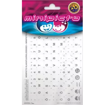 Kolm Lõvi Minipicto estónio, autocolantes para teclado (KB-UNI-EE01-WHTLTGRY)