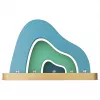 Estante de chão TONIES Mini - Berg 11003982 metal cromado prateado 2 prateleiras estante de chão